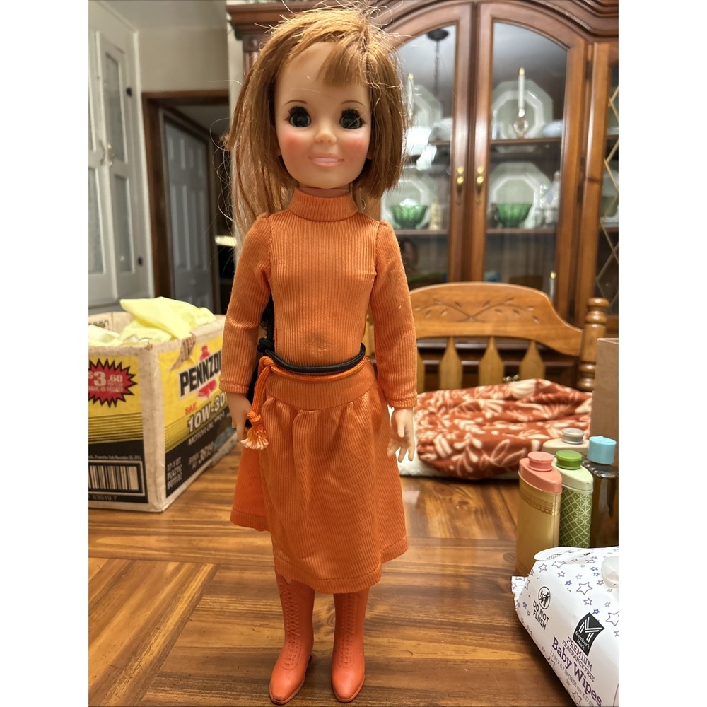 1971 Crissy Doll Movin Grooving Orange‎ Dress Belt Boots